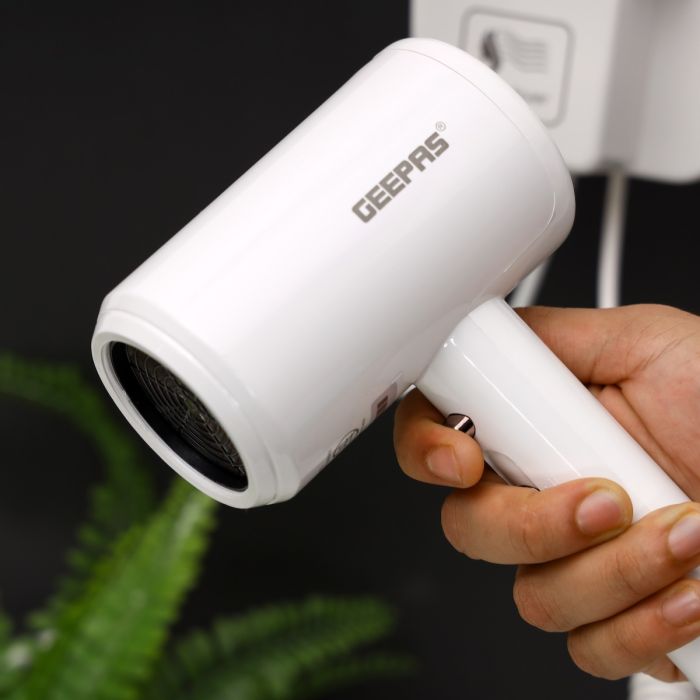 Geepas GHD86073 Wall-Mounted Hair Dryer | 1200W Powerful Motor| Cool Shot Function| Constant Temperature| Overheat & Noise Protection| Fast Drying| 2 Years Warranty