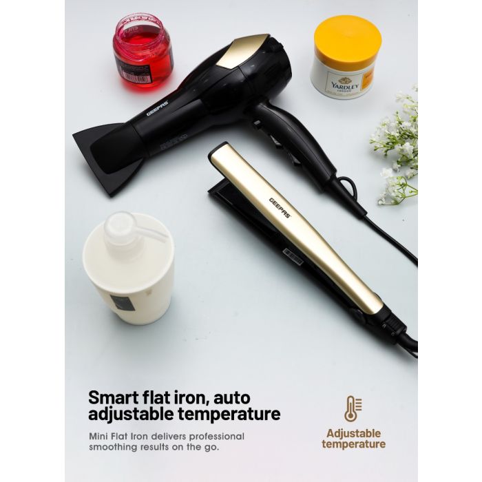 Geepas 3 In 1 Hair Styling Set 2200W - 2 Speed & 3 Heat Setting Curler | Ceramic Coating Plates Straightener with 25mm Hair Curler | Ideal Gift for Women | Perfect for Short & Long Hairs