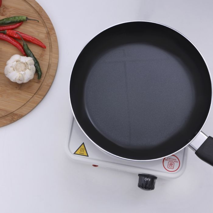 Geepas Electric Single Hot Plate GHP32013 | 1000W Power| 155mm Solid Plate | Adjustable Temperature Control | Auto Thermostat | Overheat Protection | Durable Design