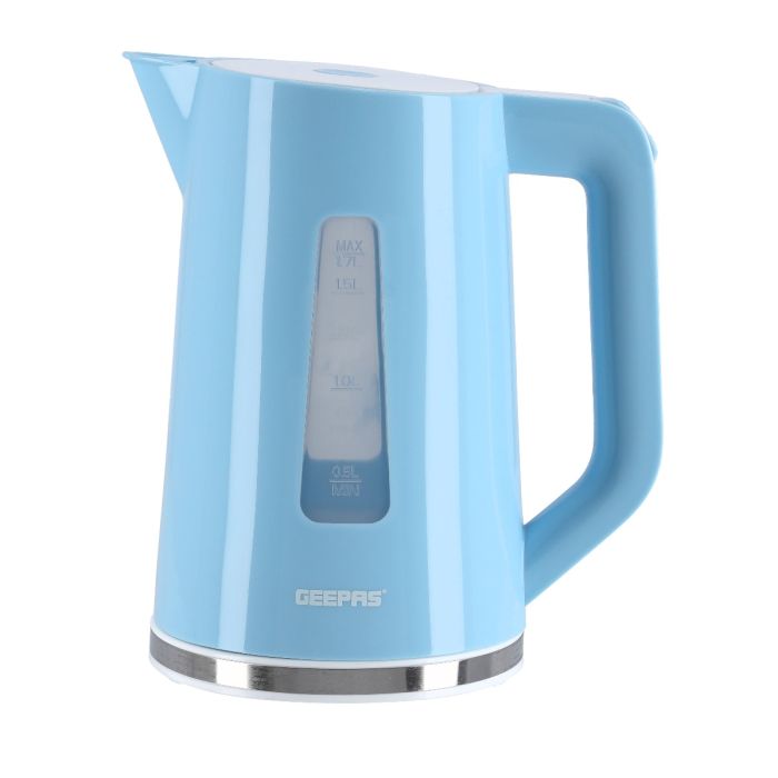 Geepas GK5449 Electric Kettle | 1.7L | Transparent Water Gauge| 360° Rotating Base| Fast Boiling | Stainless Steel Heating Element| Auto Shut-Off| 2 Years Warranty