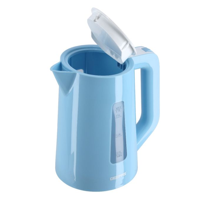 Geepas GK5449 Electric Kettle | 1.7L | Transparent Water Gauge| 360° Rotating Base| Fast Boiling | Stainless Steel Heating Element| Auto Shut-Off| 2 Years Warranty