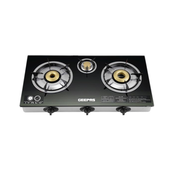 Glass Triple Burner Gas Cooker