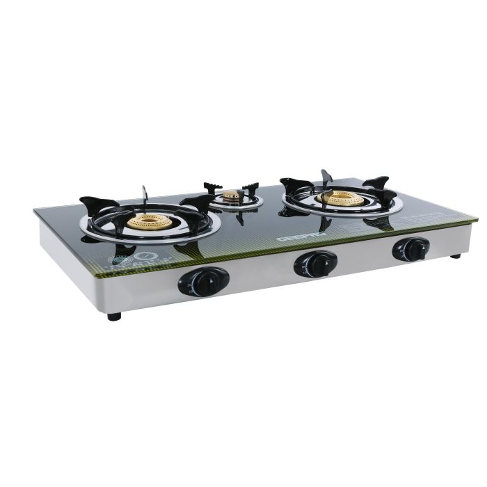 Glass Triple Burner Gas Cooker
