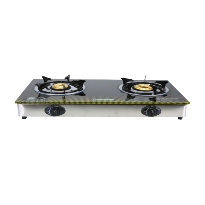 Geepas Double Gas Burner Stove | Indian Beast Burner Style |Auto Ignition Feature | Durable Cast Iron Burners | Heavy Duty Design | Energy Saving & Fuel Efficient Cooking