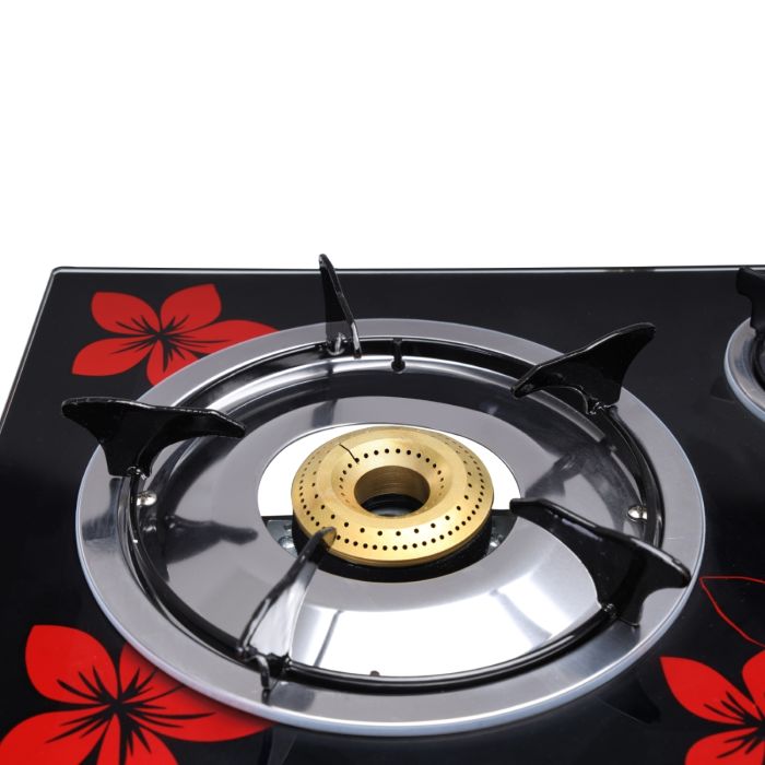 Geepas Gas Cooker GK6759 | 3 Burner Gas Stove with Auto Ignition| Durable Stainless Steel Body| Heavy-Duty Cast Iron Burners| 60% Gas Saving Technology| 2 Years Warranty