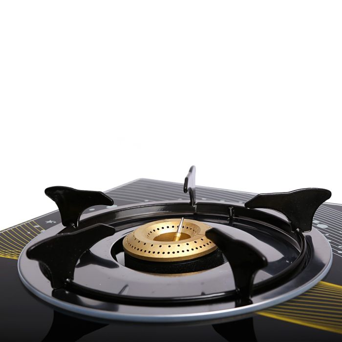 Geepas GK6879 Stainless Steel Gas Cooker | 2  Burners | Auto Piezo Ignition | Flame Failure Safety  | 5.4KW Power |Low Gas Consumption | Save 60% Energy |2 Years Warranty