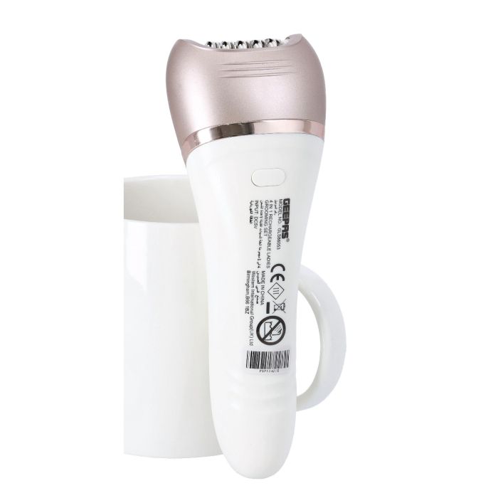 Geepas GLS86053 Lady Shaver Set - Electric Hair Remover | Detachable Shaving Head| On/Off Switch| LED Indicator Light| Ideal to Remove Unwanted Hair