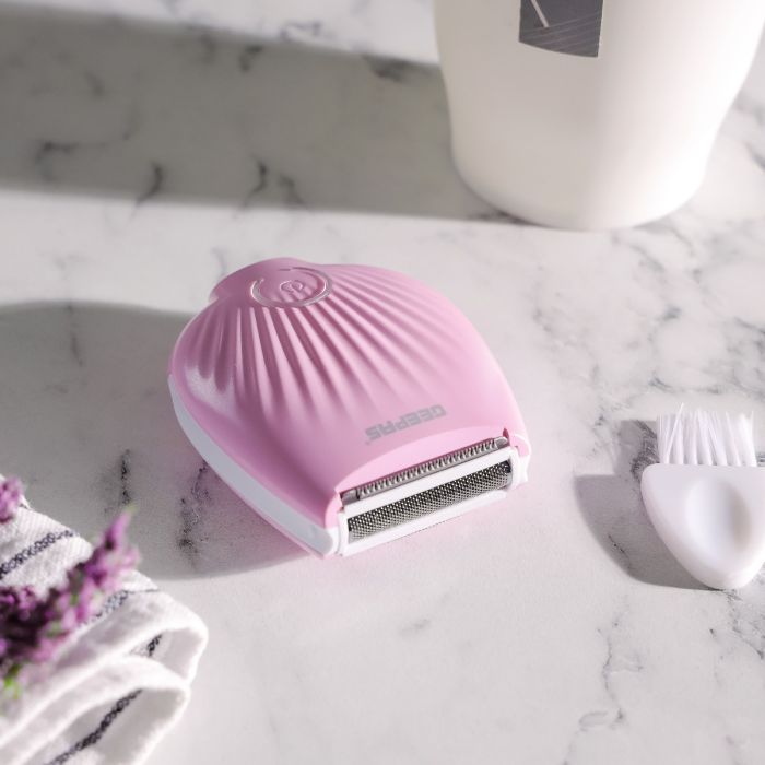 Geepas Lady Shaver - Rechargeable Portable Hair Remover Electric Trimmer Hair Epilator for Face, Eyebrow, Legs Bikini Line Ladies Shaver- Wet & Dry Use | 2 Years Warranty