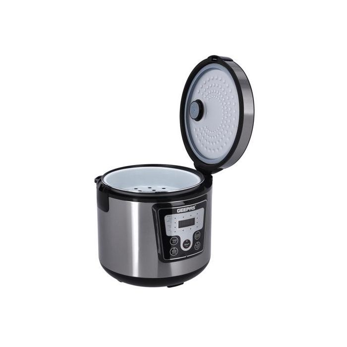 Geepas Electric Pressure Cooker - Multi-Cooker with Non-Stick Pot | Digital Display LED Screen with Touch Selection Menu | 12 One-Touch Programs | 24 Hours Timer | 2 Years Warranty