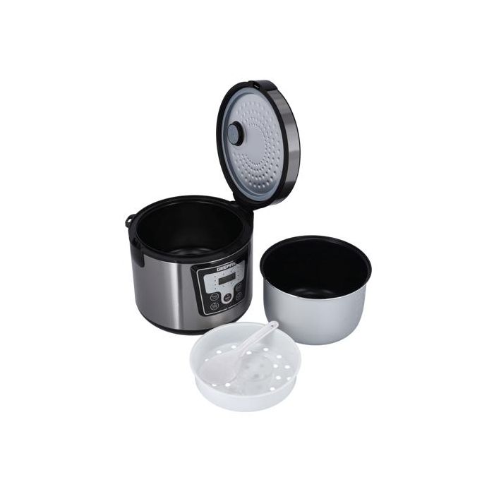 Geepas Electric Pressure Cooker - Multi-Cooker with Non-Stick Pot | Digital Display LED Screen with Touch Selection Menu | 12 One-Touch Programs | 24 Hours Timer | 2 Years Warranty