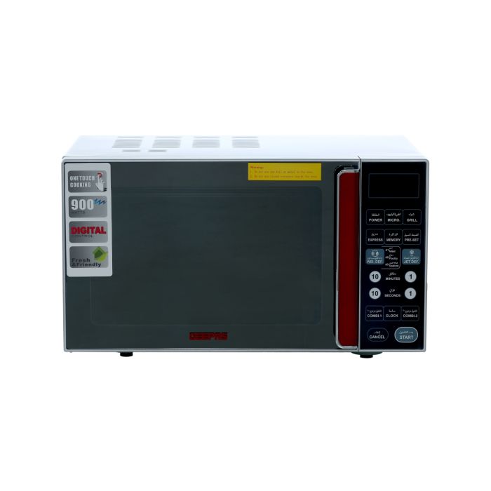 Geepas Digital Microwave Oven GMO1876 | 27L Capacity| 1400W Powerful Performance| Touch Control Panel| Multi-Cooking Functions| Defrost & Reheat Options| 1 Year Warranty
