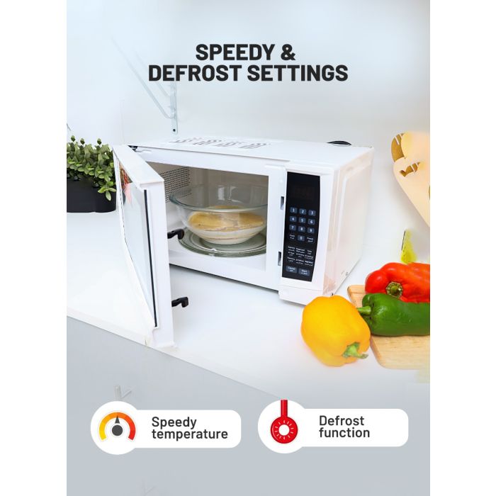Geepas Digital Microwave Oven GMO1895 | 20L Capacity | 1200W Power | Digital Control Panel | One-Touch Cooking Functions| Defrost & Reheat Options|  1 Year Warranty