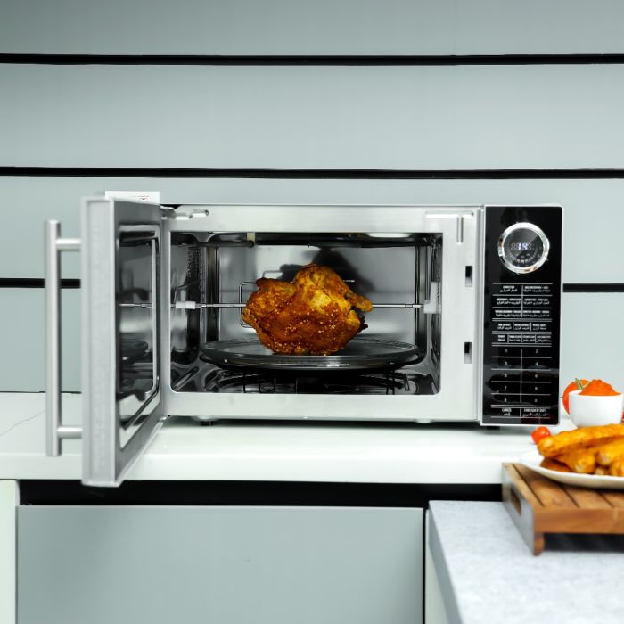 Geepas 30L Convection Microwave Oven  GMO2706CB | Grill, Microwave & Convection Functions | Digital Control | Multi-Stage Cooking | 1400W Power |  1-Year Warranty