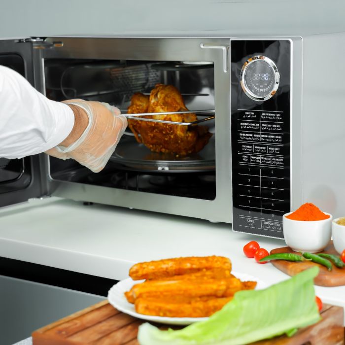 Geepas 30L Convection Microwave Oven  GMO2706CB | Grill, Microwave & Convection Functions | Digital Control | Multi-Stage Cooking | 1400W Power |  1-Year Warranty