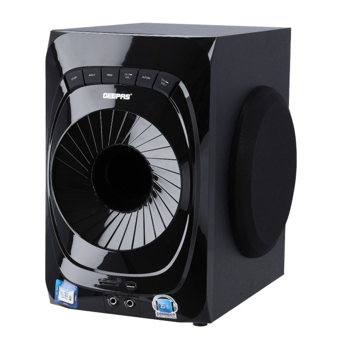 Geepas GMS11151 2.1 Home Theatre - Spkr/Usb/Sd/Fm/Rmt/Bt, Bluetooth, Digital LED Display, Remote Control | Ideal for Movies, Music, FM Radio & More.