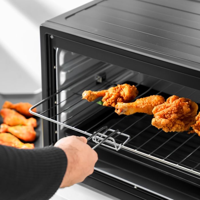 Geepas Electric Oven 48L with Rotisserie & Convection GO4451 | 2000W Power| 60 Minute Timer| Adjustable Temperature Control| Multi-Cooking Functions|  2 Years Warranty