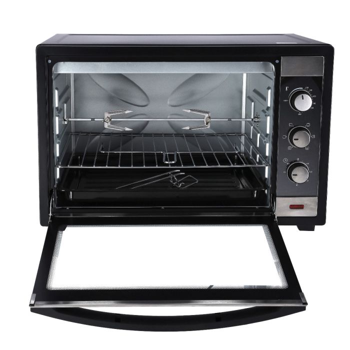 Geepas Electric Oven GO4459 | 60L Large Capacity | 2000W Powerful Performance with Rotisserie Function | Adjustable Temperature Control | Durable & Efficient Design