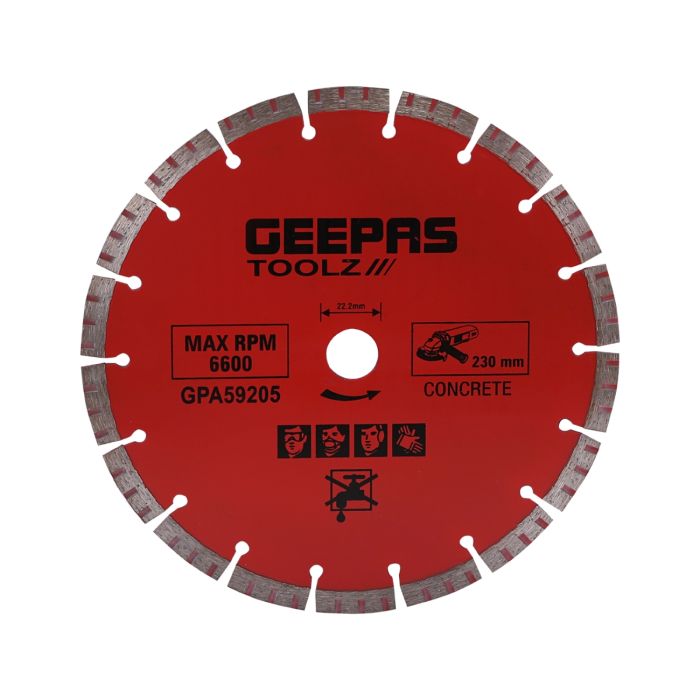 Segmented Concrete Cutting 22.2 MM - 230 MM for General Concrete Products, Stone, Brick, Universal
