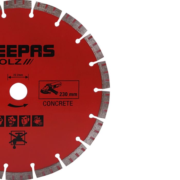 Segmented Concrete Cutting 22.2 MM - 230 MM for General Concrete Products, Stone, Brick, Universal