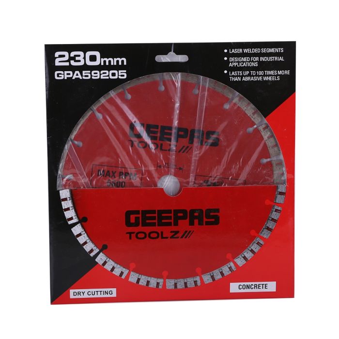 Segmented Concrete Cutting 22.2 MM - 230 MM for General Concrete Products, Stone, Brick, Universal