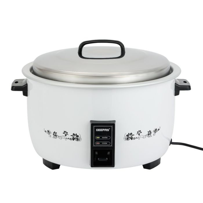 Geepas Commercial Rice Cooker GRC4321 – 4.2L Capacity | 1600W Power| Durable Construction, Includes Cook & Keep Warm Functions |Stainless Steel Lid | 2 Years Warranty
