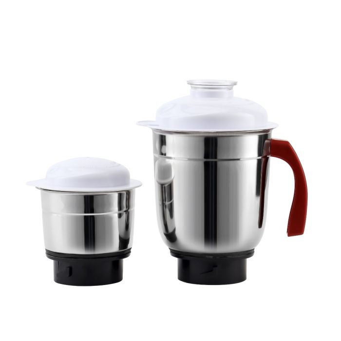 Geepas 2-IN-1 Mixer Grinder- GSB5456| 550W Powerful Motor with Stainless Steel Jars and Blades, Unbreakable Polycarbonate Jar Caps| Ergonomic Design, Overload Protector