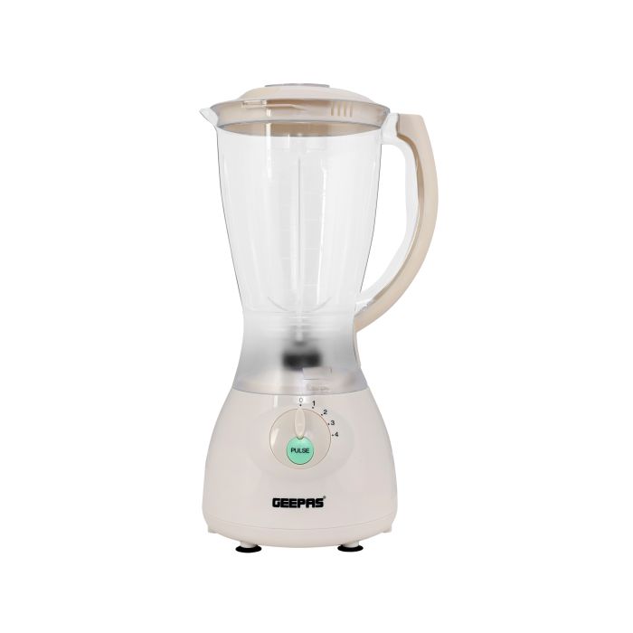 Geepas GSB5484 2-in-1 Blender | 400W| Overheat Protection | 1.5L Capacity Jar & Coffee Grinder| Stainless Steel Blades| 4-Speed Control |Pulse Function| 2 Years Warranty