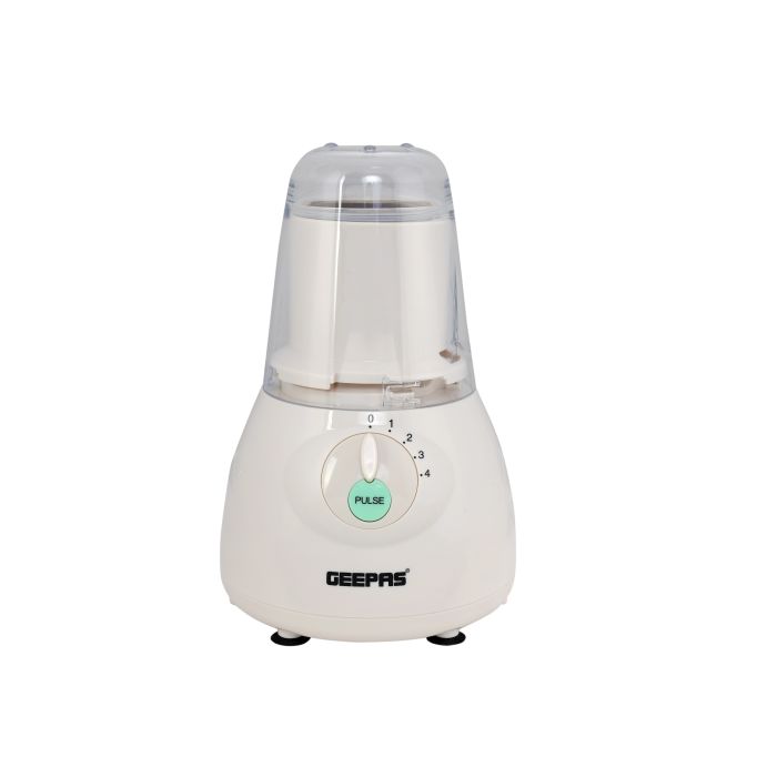 Geepas GSB5484 2-in-1 Blender | 400W| Overheat Protection | 1.5L Capacity Jar & Coffee Grinder| Stainless Steel Blades| 4-Speed Control |Pulse Function| 2 Years Warranty