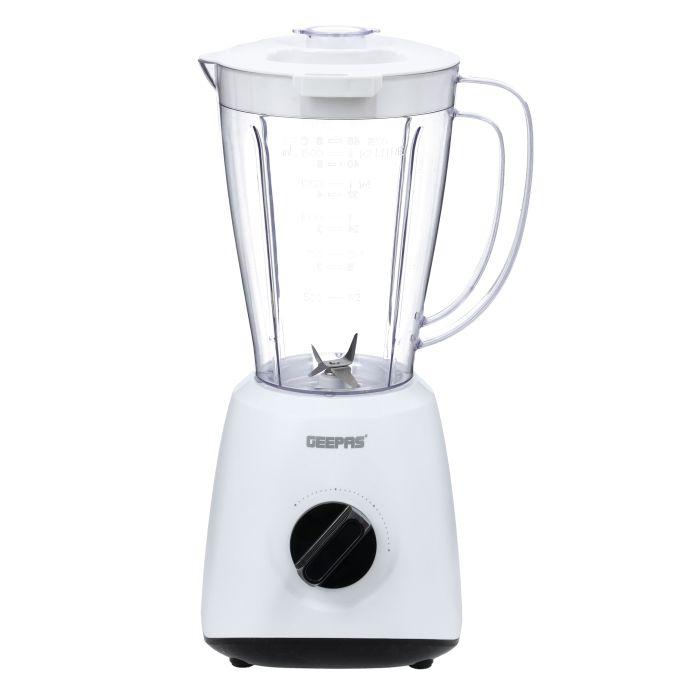 Geepas Blender GSB9894N | 400W Powerful Motor | 2 Speed & Pulse Control | 1.5L Glass Jar with Stainless Steel Cutting Blade | Durable Design with 2 Years Warranty