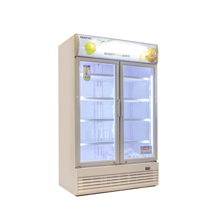 Show Case Chiller, 1100L Capacity, Auto Defrost, GSC1100DN | Digital Controller & Temperature Display | Canopy LED Light With Switch, Replaceable Door Gasket, No Frost | Lock and Key