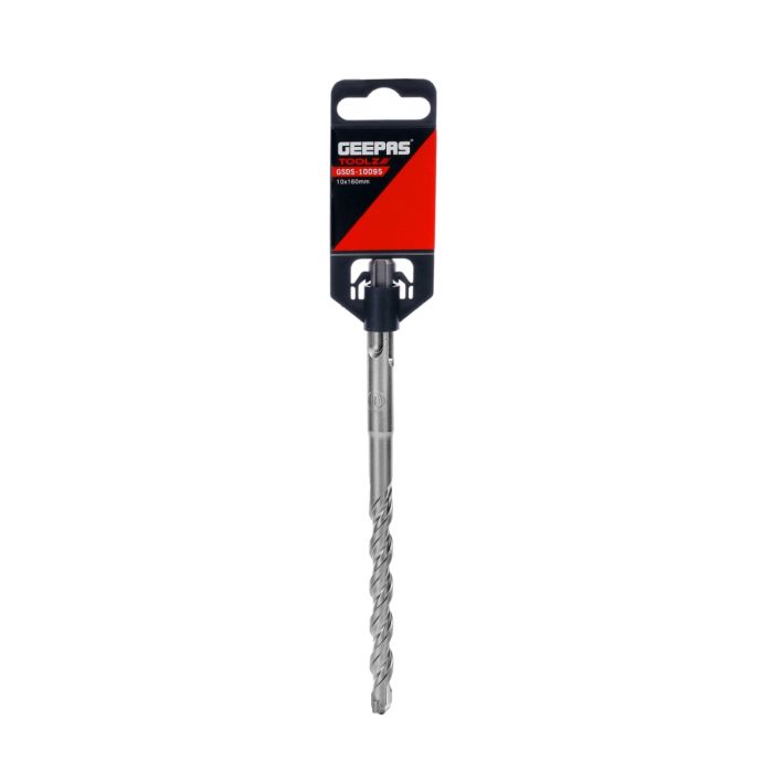 Geepas Chisel Bit Round 10mm - 160mm Long, Perfect for Compacting, Grooving, Cutting & More | 95mm Long Working | Compatible for Drill, Rotary Hammers, and Impact Hammer | Ideal for Plumbers, DIYers, Carpenters, Construction Workers and More