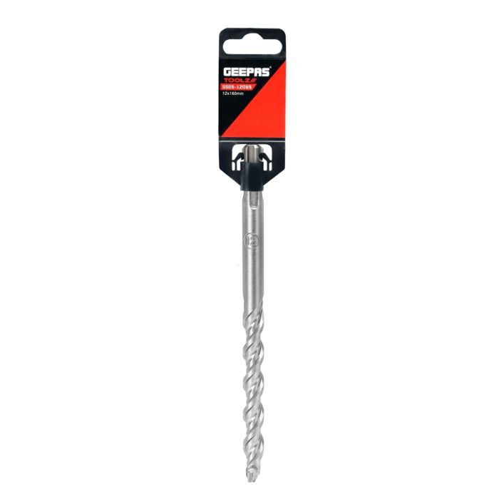 Geepas Chisel Bit Round 12mm - 160mm Long, Perfect for Compacting, Grooving, Cutting & More | 95mm Long Working | Compatible for Drill, Rotary Hammers, and Impact Hammer | Ideal for Plumbers, DIYers, Carpenters, Construction Workers and More