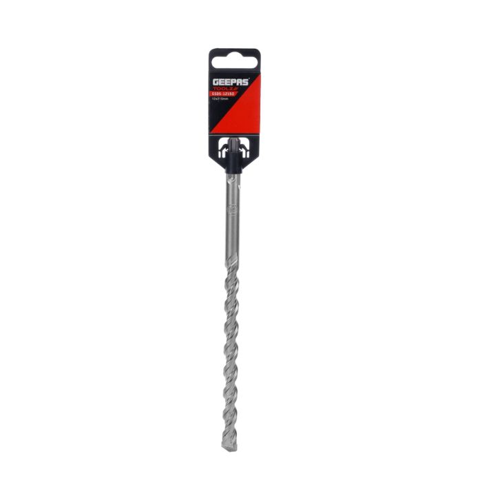 Geepas Chisel Bit Round 12mm - 200mm Long, Perfect for Compacting, Grooving, Cutting & More | 150mm Long Working | Compatible for Drill, Rotary Hammers, and Impact Hammer | Ideal for Plumbers, DIYers, Carpenters, Construction Workers and More