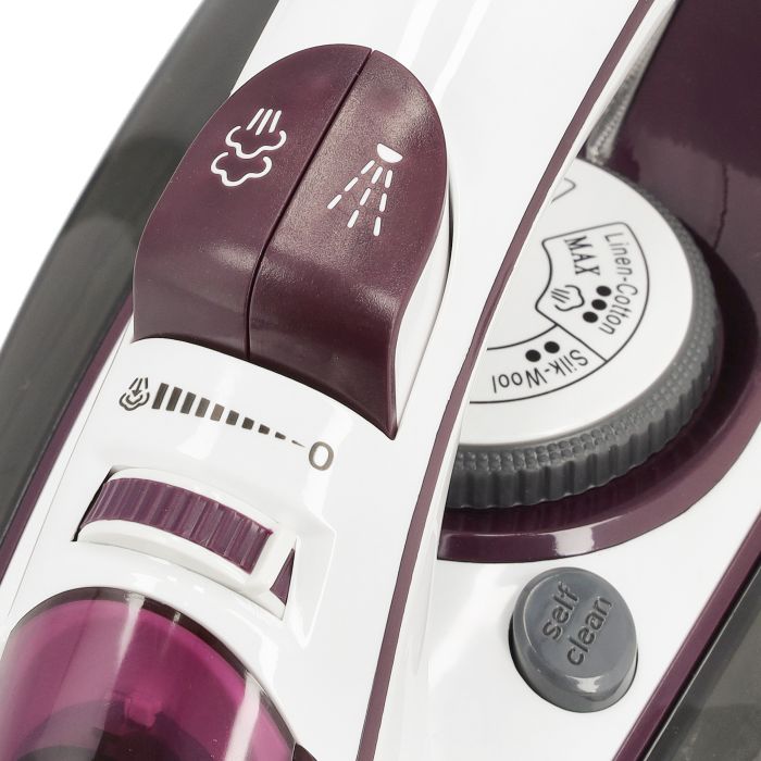 Ceramic Steam Iron, Temperature Control, GSI24025 - Ceramic Sole Plate, Wet and Dry, Self-Cleaning Function, 3000W, Powerful Steam Burst, 400ml Water Tank, 2 Years Warranty