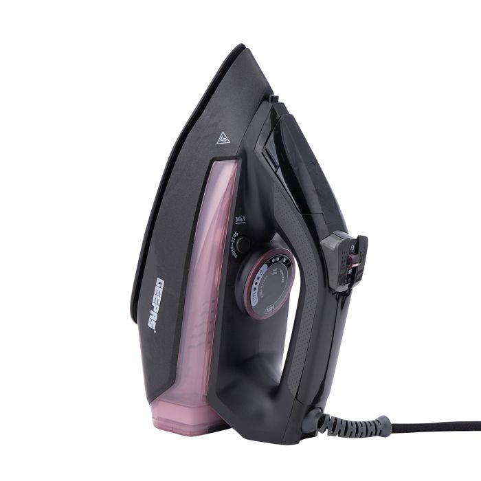 Geepas GSI7791 Ceramic Steam Iron | 2400W Powerful Steam |  Ceramic Soleplate|  Anti-Drip|  Anti-Calc & Self-Cleaning Function | Dry/Steam Function |  2 Years Warranty