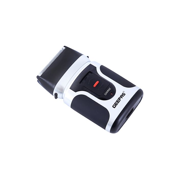 Geepas 2-in-1 Men's Shaver - Mini Travel Rechargeable Precision Foil Shaver with Precision Sideburns Trimmer - Portable Dry & Wet Use Shaver - 2 rapid Reciprocating Blades - Travelling pouch