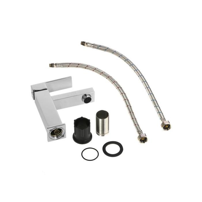 Single Lever Wash Basin Mixer, Designer Bath Taps Made of Strong and Durable Solid Brass and High-Quality Ceramic Cartridge, 25 MM