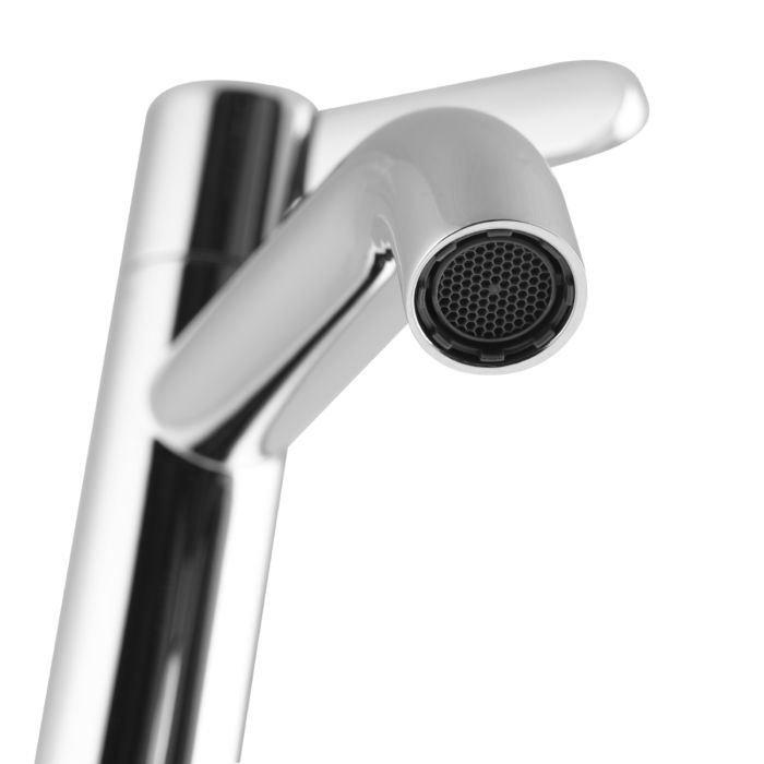 Geepas Single Lever Pillar Basin Tap - High-Quality Ceramic Brass Cartridge single Hole | 0.2MPa to 0.8MPa Water Pressure | Ideal for Wash Basin Bathroom & Lavatory | 5 Years Warranty