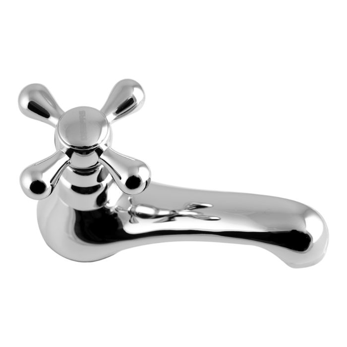 Pillar Basin Taps with Stylish Chrome Mirror Finish, Solid Metal Lever Handle for Hot and Cold Water, Easy to Install Bathroom Taps Set