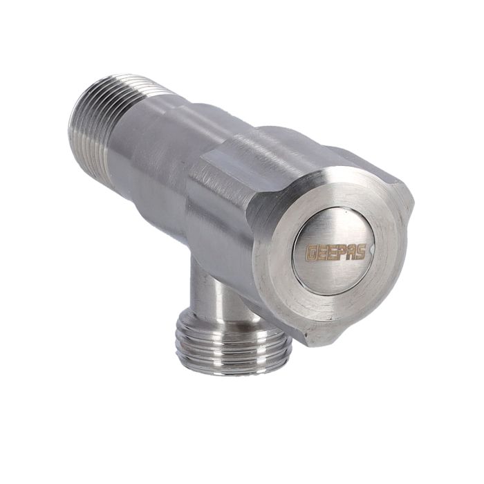 Geepas Angle Valve - Single Lever Mixer Tap with Roughened Thread for Simple Sealing, Wall Connection with Ergonomic Knob with High Outflow | Ideal for Bathroom, Kitchen & More | 1 Year Warranty