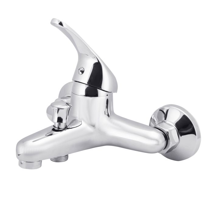 Single Lever Bath-Shower Mixer, Chrome Finish Tap, GSW61089 | Solid Brass Construction | Stainless Steel Bathroom, Shower, Tub Faucet Wall-Mounted