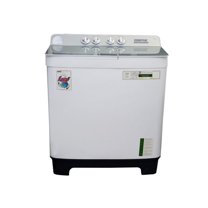 Geepas 13 kg Twin Tub Semi-Automatic Washing Machine- GSWM18014/ Equipped with Strong Pulsator and Air Dry Spinning Function/ Efficient Performance and Classic Design