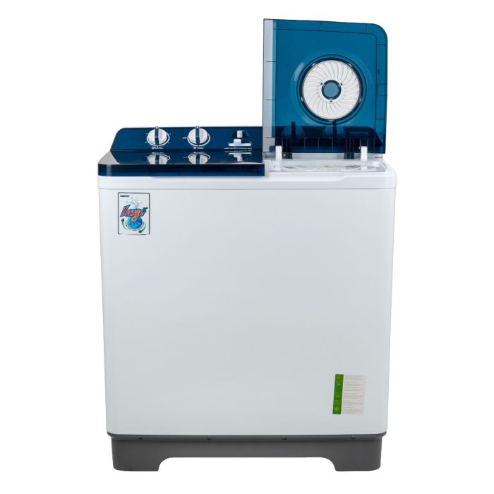 Geepas 13 kg Twin Tub Semi-Automatic Washing Machine- GSWM18014/ Equipped with Strong Pulsator and Air Dry Spinning Function/ Efficient Performance and Classic Design