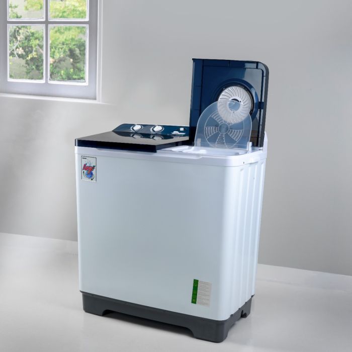 Geepas 13 kg Twin Tub Semi-Automatic Washing Machine- GSWM18014/ Equipped with Strong Pulsator and Air Dry Spinning Function/ Efficient Performance and Classic Design