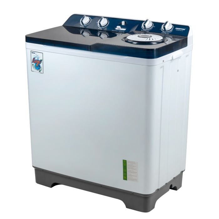 Geepas 13 kg Twin Tub Semi-Automatic Washing Machine- GSWM18014/ Equipped with Strong Pulsator and Air Dry Spinning Function/ Efficient Performance and Classic Design