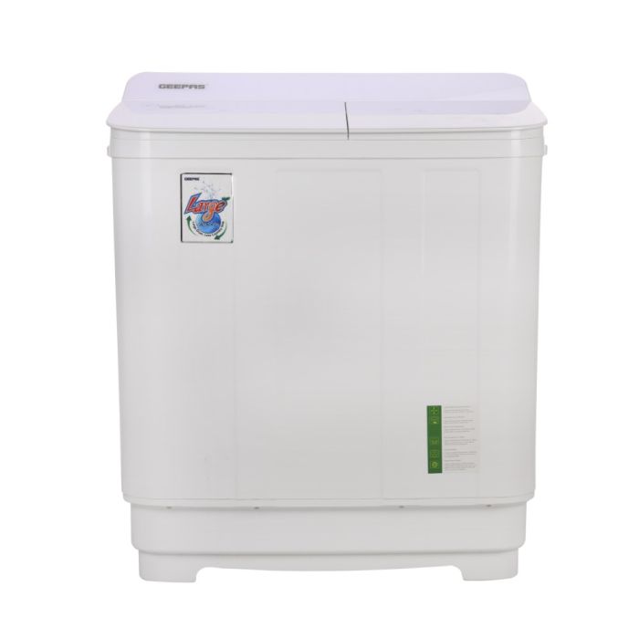 Geepas GSWM6466 Semi Automatic Washing Machine | 8.5kg Wash Capacity  | 7kg Spin Capacity | 400W Powerful Motor | Transparent Glass Cover |  Low Noise Operation