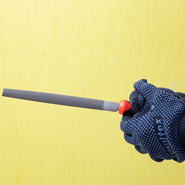 Geepas 8" Inch Half Round File - Cut Mill File with High-Quality Steel, Ergonomic Grip, Rubber Handle, Finder Hand File for Deburring and Removing Material - Ideal for Wood, Metal, Plastic