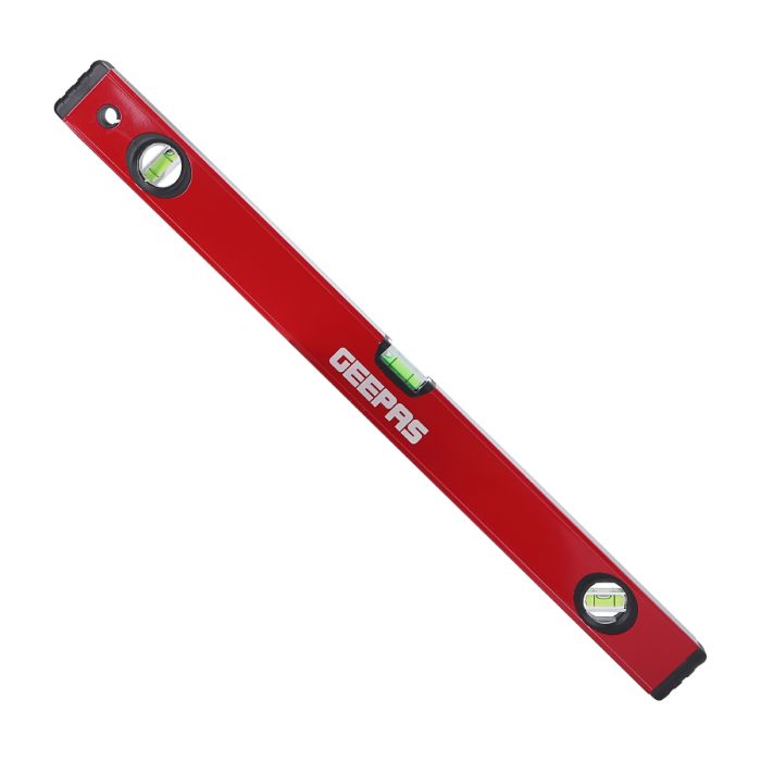 Geepas 24’’ Spirit Level - Small, Unbreakable Heavy-Duty Magnetic Torpedo Level with 3 Level Bubbles - Shock Resistant - Pocket Size, Hanging Hole - Scaffold Level for Builders & Construction Site