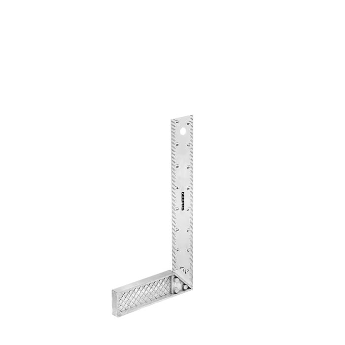 Geepas Try Square with Cast Zinc Handle 8" - 90 Degree Angle Corner Ruler | Woodworking Square, Degree Double-Sided Angle Ruler Right Measuring Tool for Carpenters Engineer