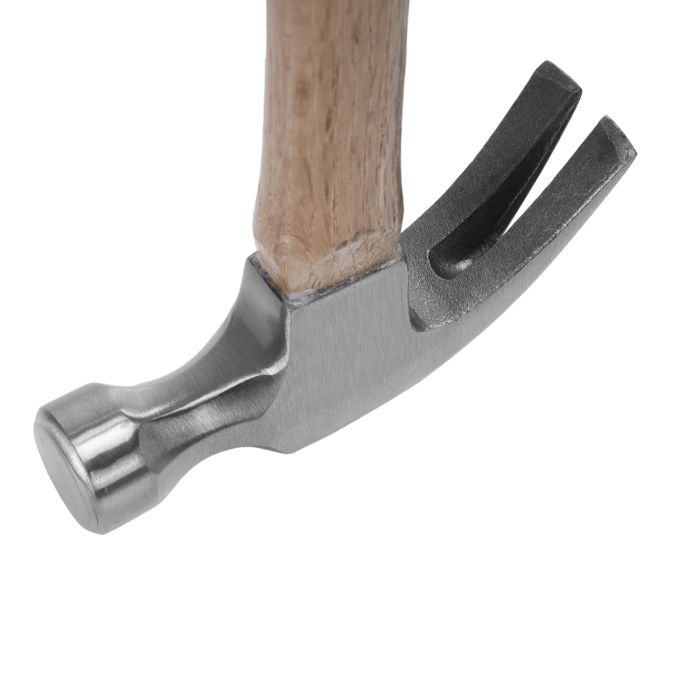 Geepas Claw Hammer Wooden Handle | Polished Forged Head | Ideal for Contractor, Handyman, Carpenter Hammer | Smooth Face Hammer, Good for Woodworking, Fiberglass, and More